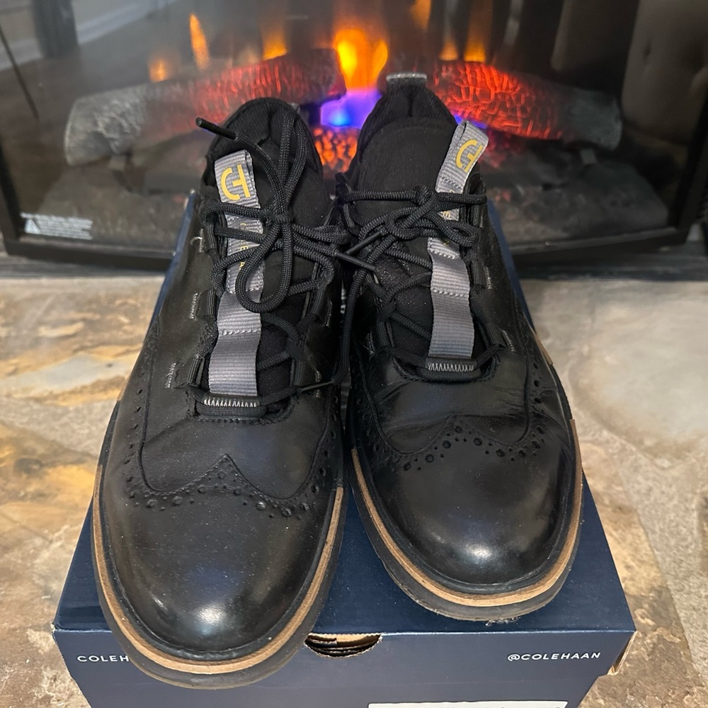 Cole Haan Black and Gray Men's Oxfords